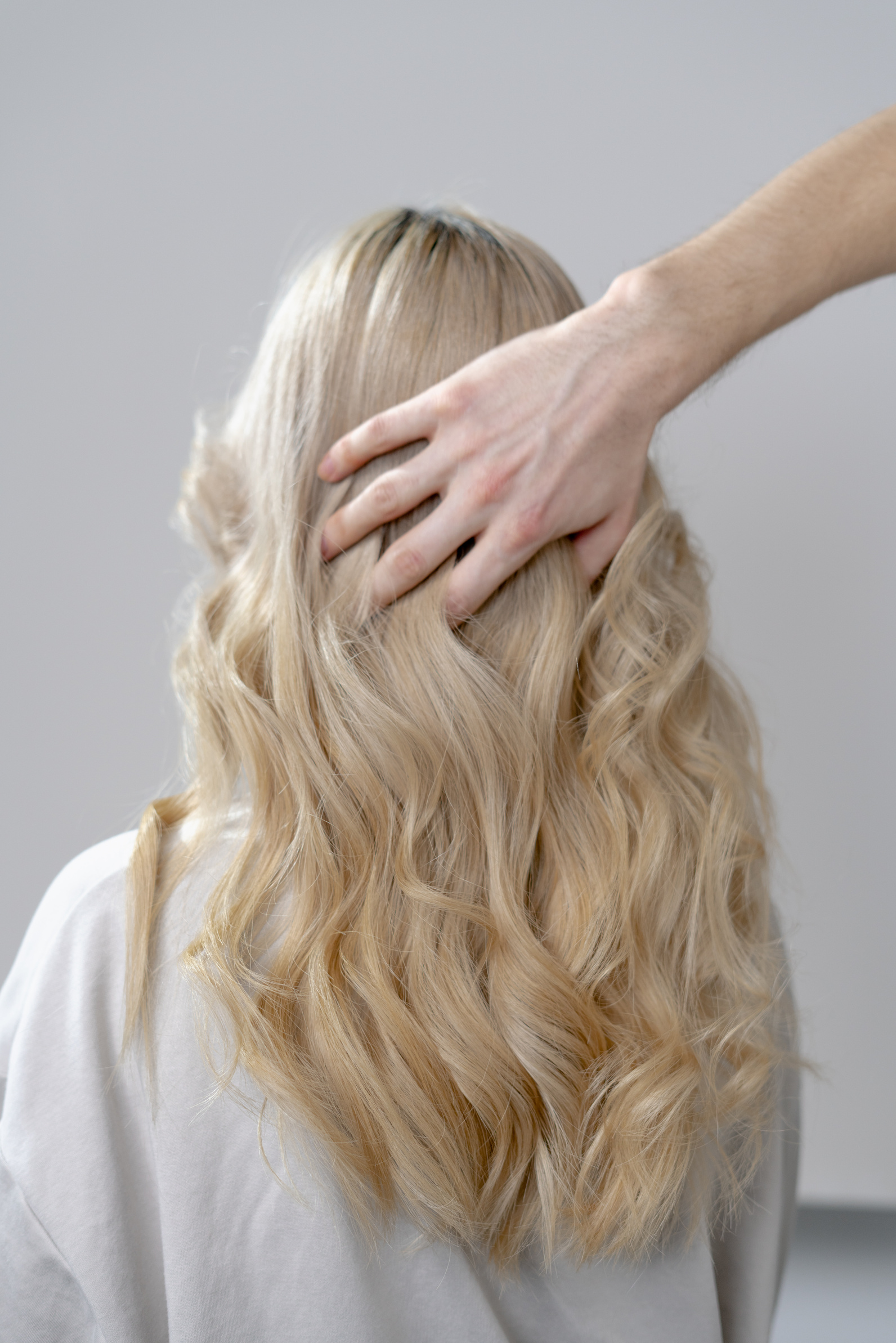 Blonde Haired Woman in White Shirt